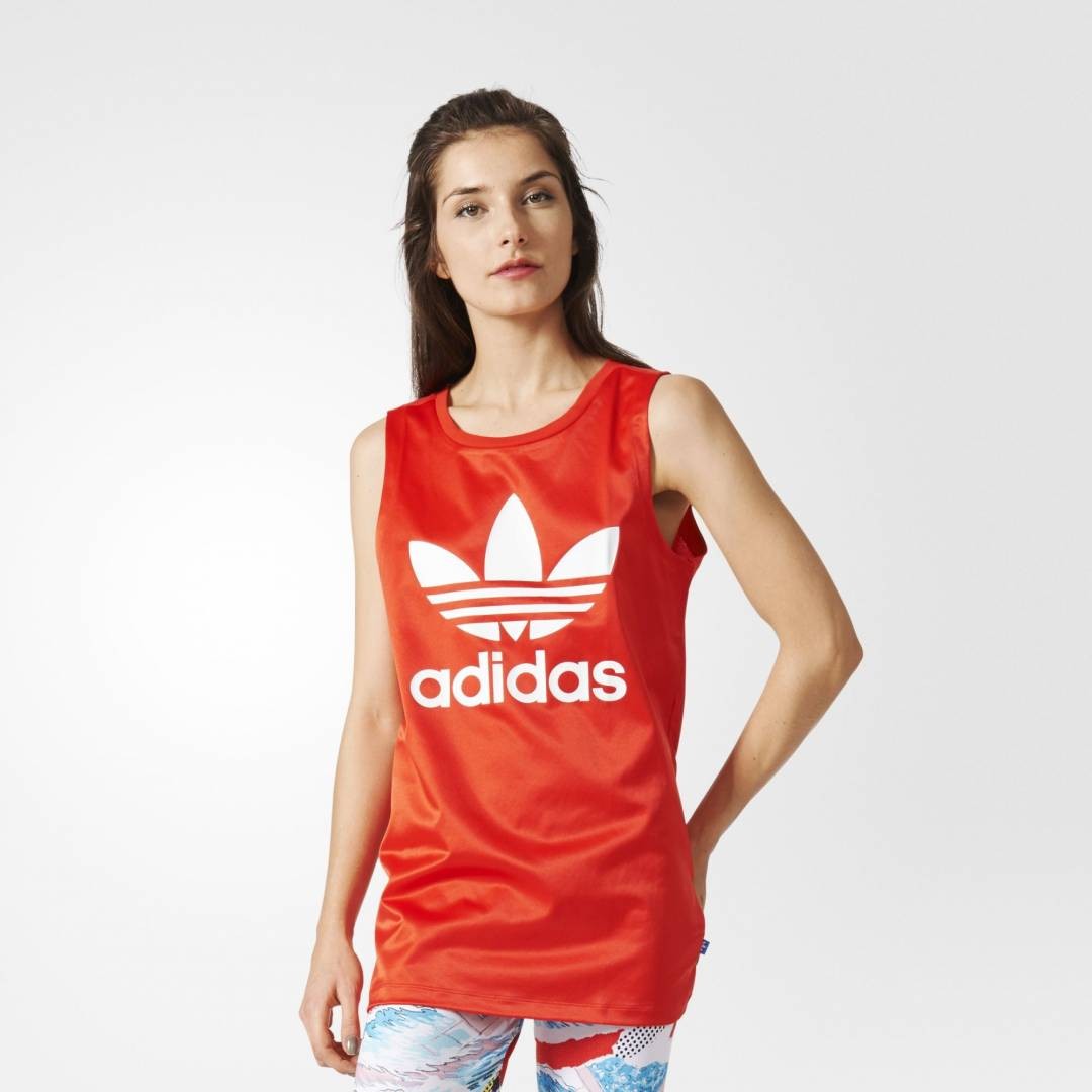 adidas trefoil tank top womens