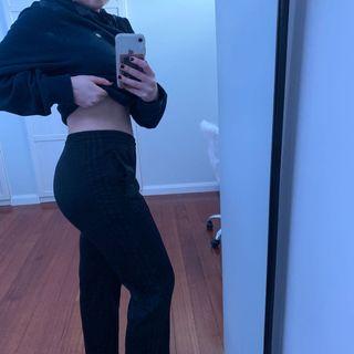 Adidas vintage black flare pants