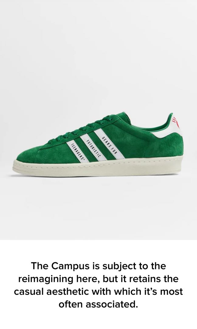 adidas gazelle silver green womens Adidas Campus 00s Solar Green main image 1