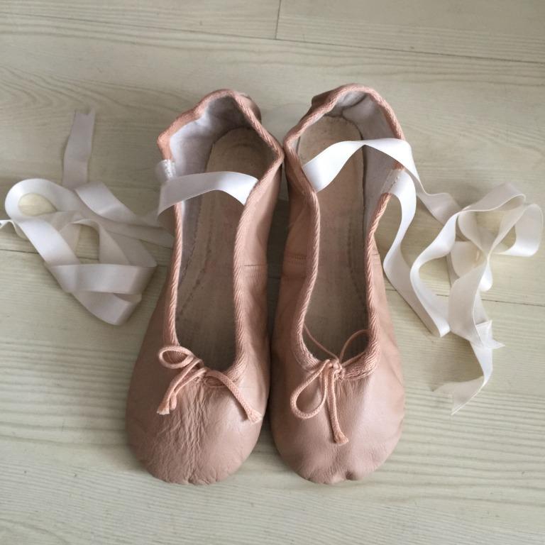ballet shoes with ribbons attached