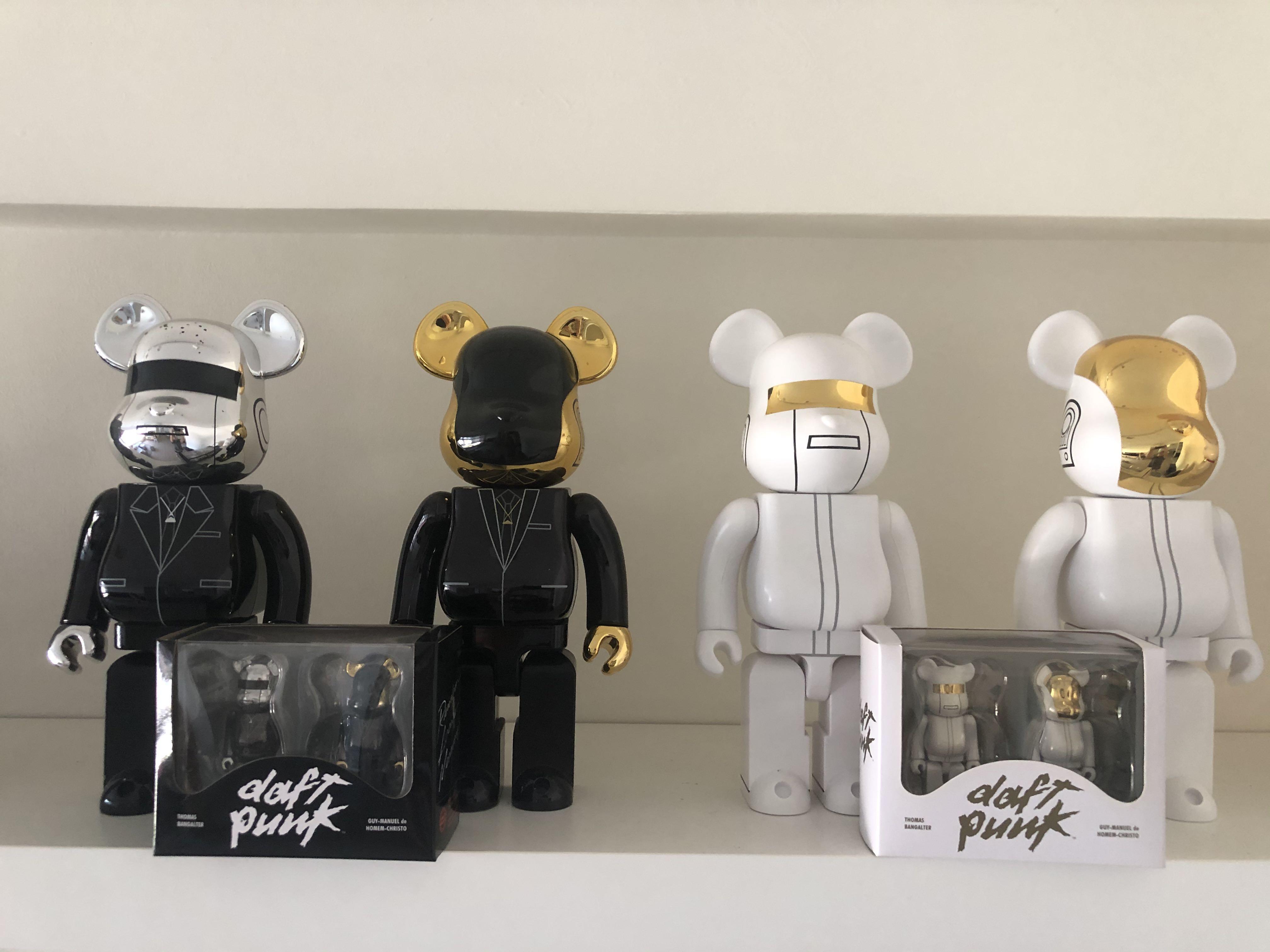 Bearbrick Daft Punk 4 x 400 and 4 x 100