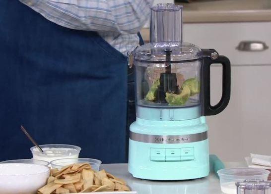 BNIB KitchenAid 7 Cup 1.7L Food Processor 5KFP0719 Ice Blue TV
