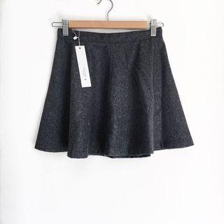 BNWT Wool Skater Flare Skirt in Grey