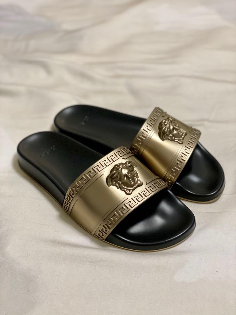 New versace slippers online