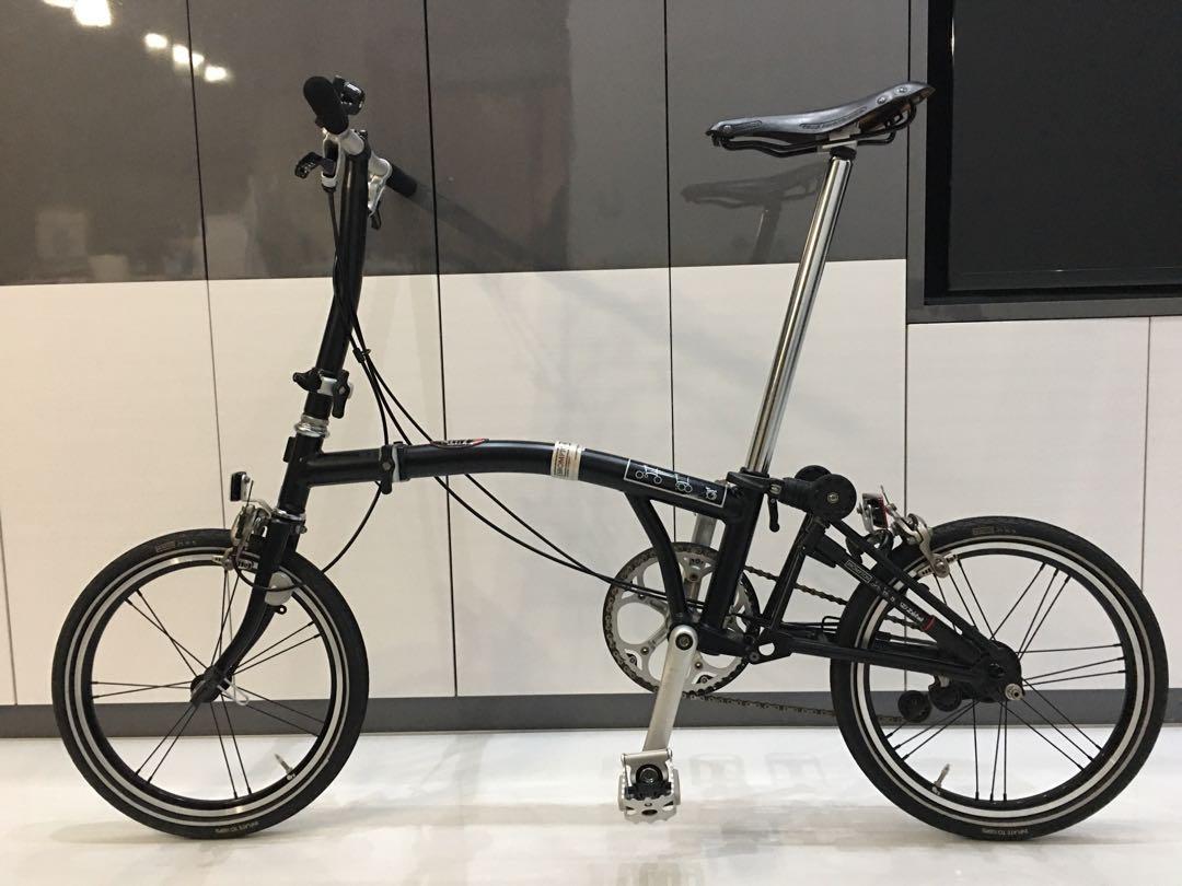 Brompton Black S2E w ORZ rims Sports Equipment Bicycles Parts