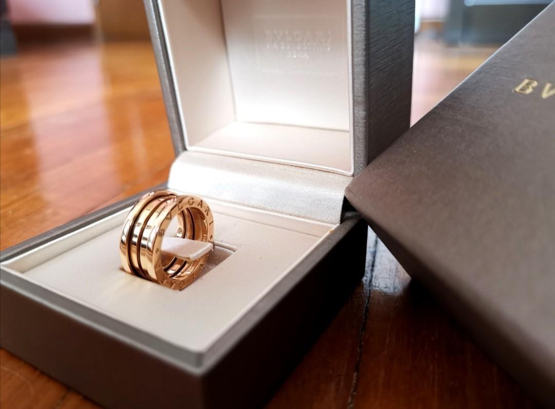 Bvlgari 18K R. Gold Ring / luxury 