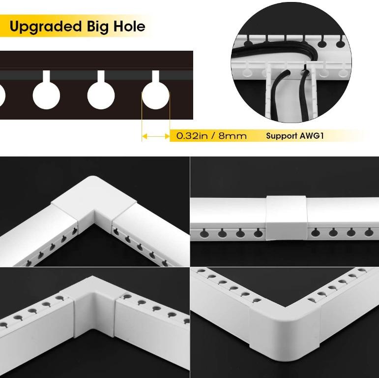 Corner Wire Concealer,Corner Duct Cable Raceway Concealer Cord
