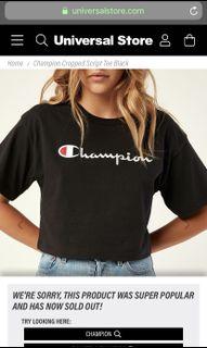 Champion cropped script tee