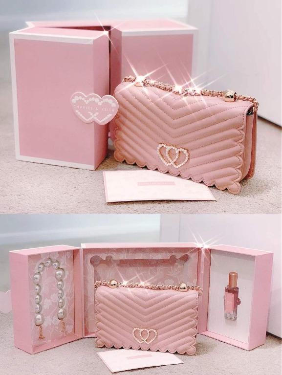 Charles and keith store limited edition bag pink
