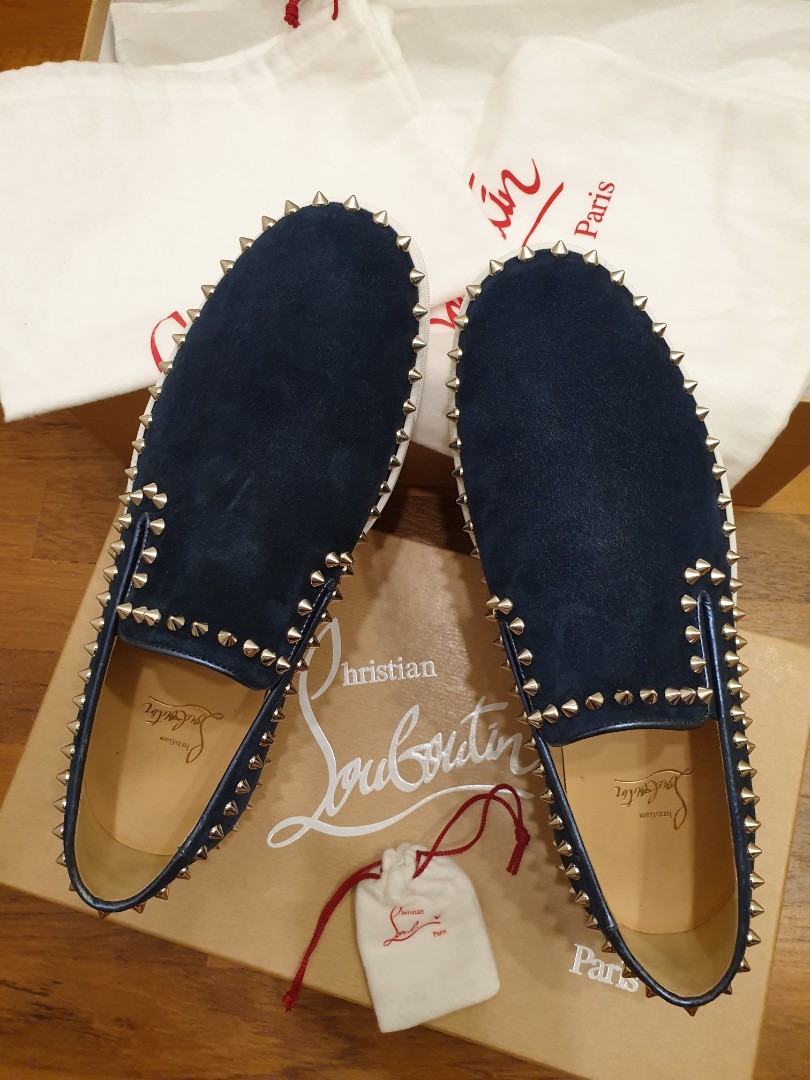 Louboutin pik boat men's flat hot sale