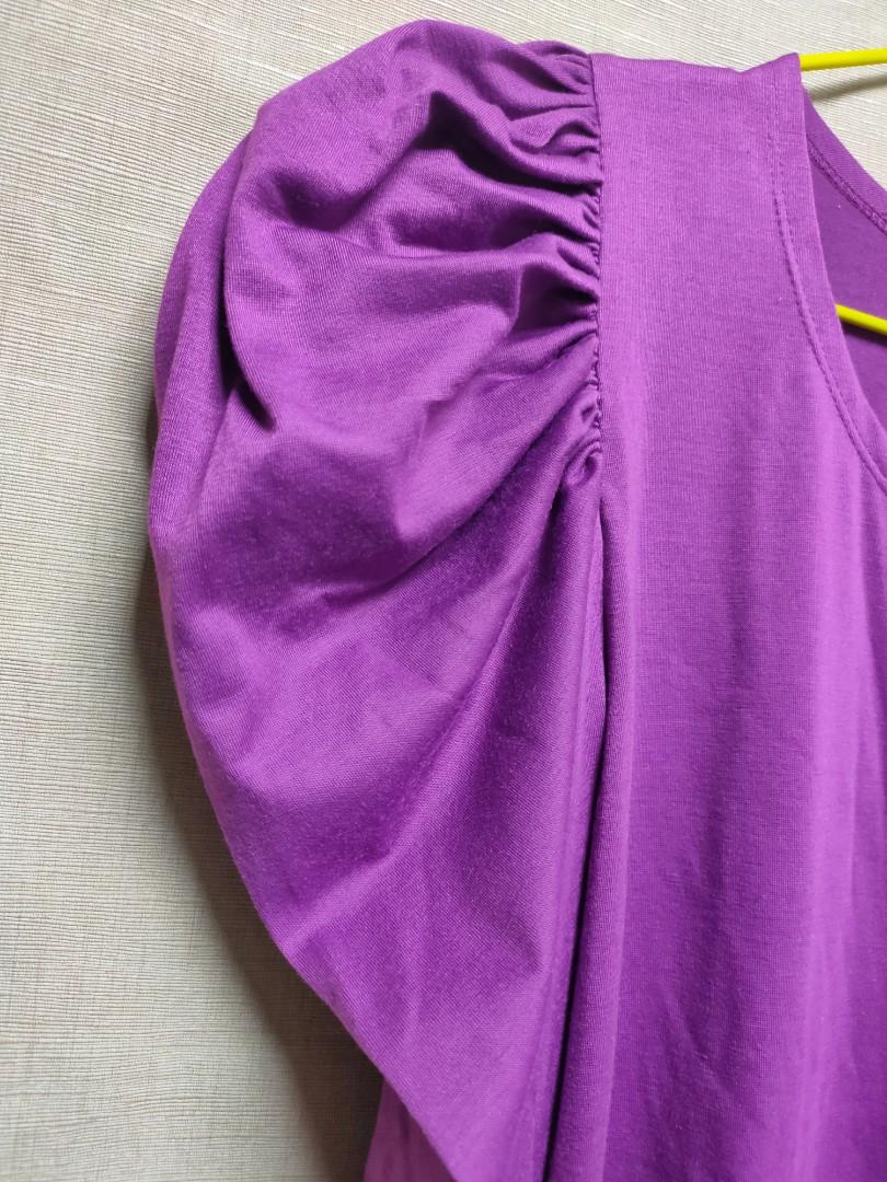 Crumpled Shoulder Purple Dress (Category: Dresses) located in Manila. Submitted by munchkin_14 (Listing ID 1026524691, Image 2). Description: Used Once No any flaws/damage.