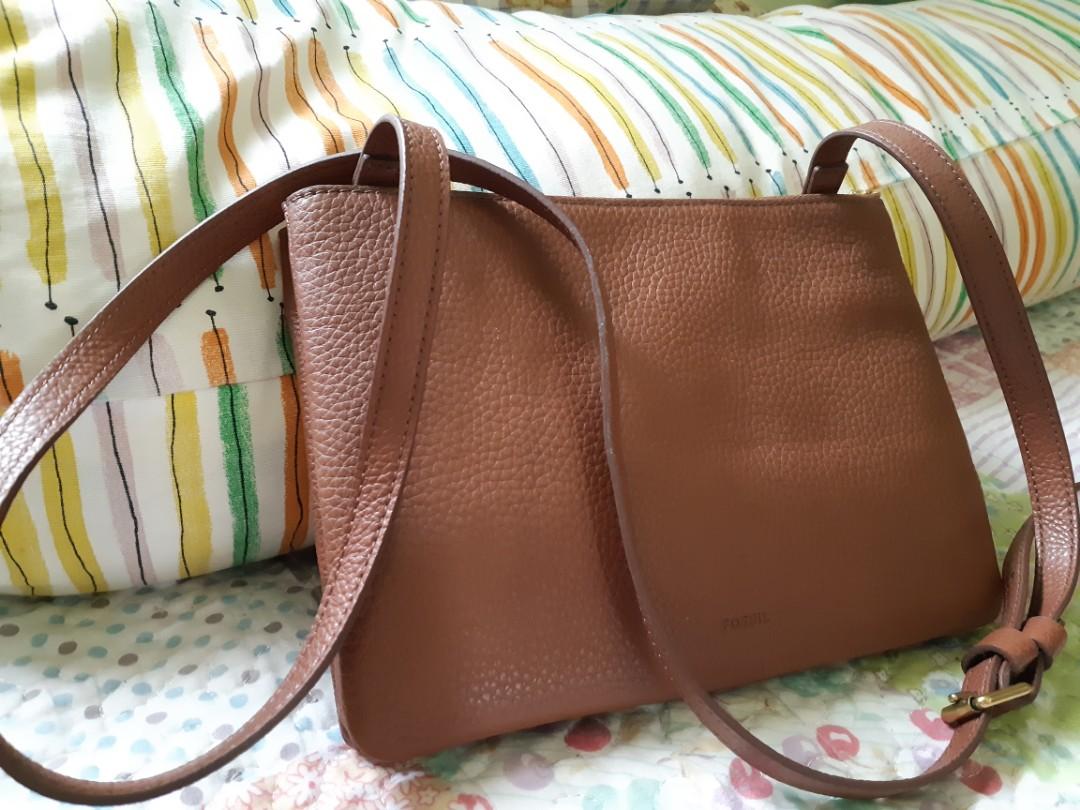 Fossil Sadie Crossbody Brown Luxury Bags Wallets on Carousell