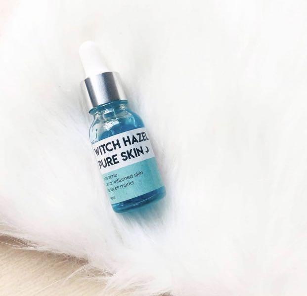 Fudge Skin Witch Hazel Pure Skin Serum (Category: Face Care) located in Mandaluyong City. Submitted by lady.lannister (Listing ID 1026526521, Image 1). Description: ♡ WITCH HAZEL 🧙‍♀️ anti acne, calms inflamed skin, reduces marks gentle yet effective for: oily, combination skin Rfs: bought too many, selling it cheaper original price is 180 for each bottle.