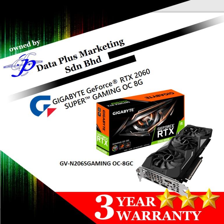 Gigabyte Geforce Rtx 2060 Super Gaming Oc 8g Graphics Card Electronics Computers Others On Carousell