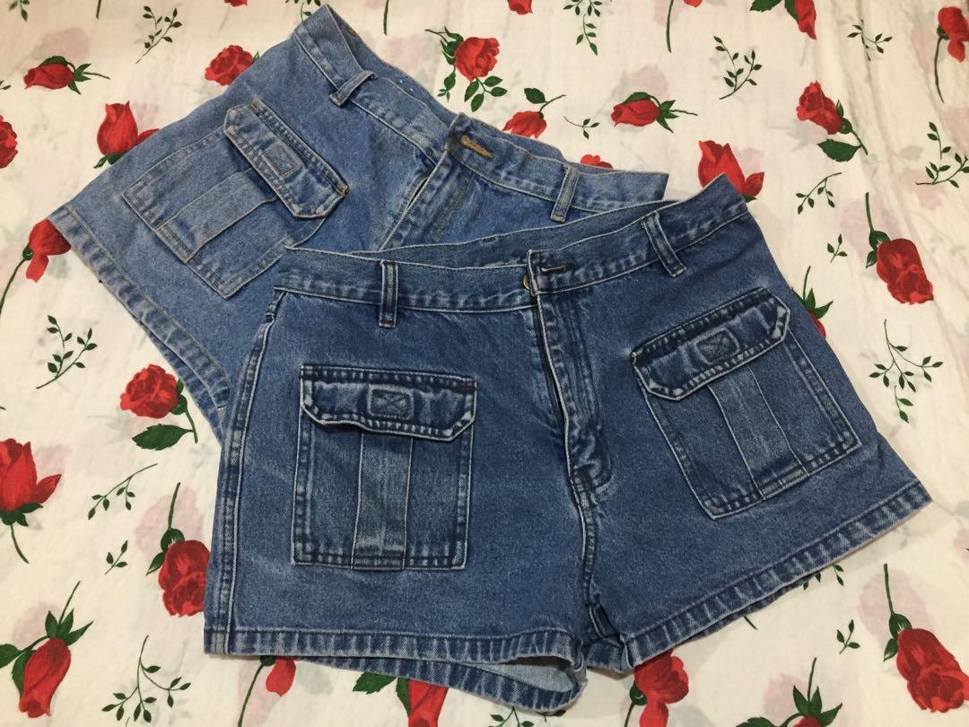 denim cargo shorts womens