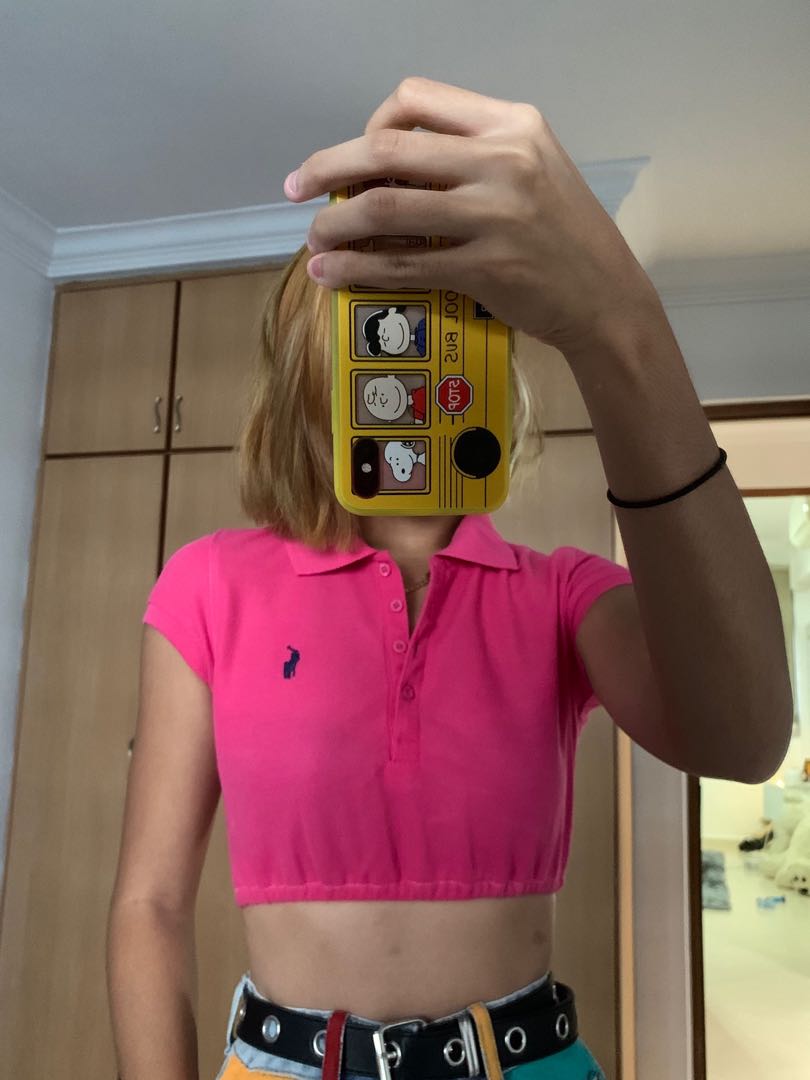 Hot Pink Polo Ralph Lauren Baby Crop 