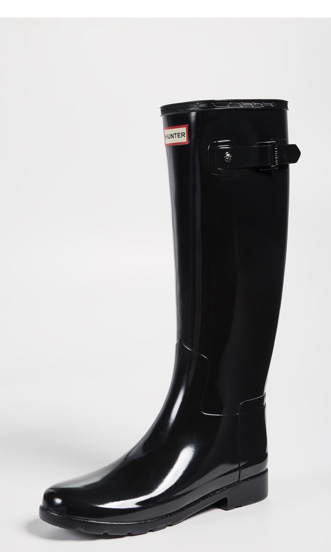 hunter original refined gloss rain boots