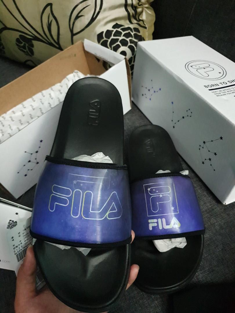 Instock Fila x BTS Voyager Collection Sleek Tender Shine Slides