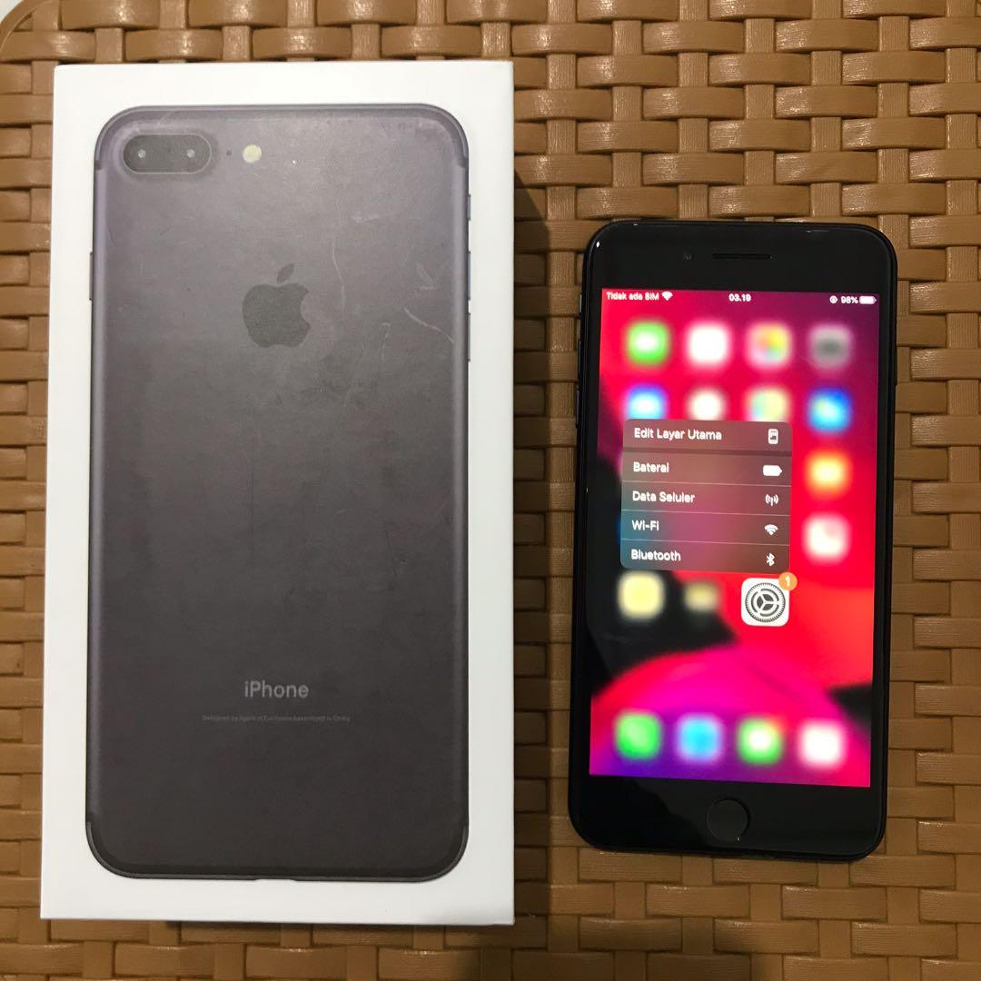 Iphone 7 Plus 128 Gb Blackmatte Telepon Seluler Tablet Iphone Iphone 7 Series Di Carousell