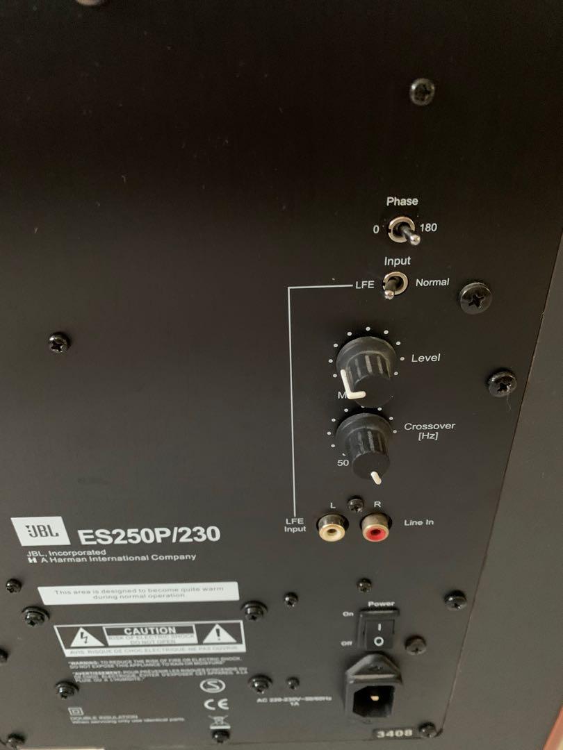 JBL ES250P 12 inch active ported subwoofer, Audio, Soundbars, Speakers