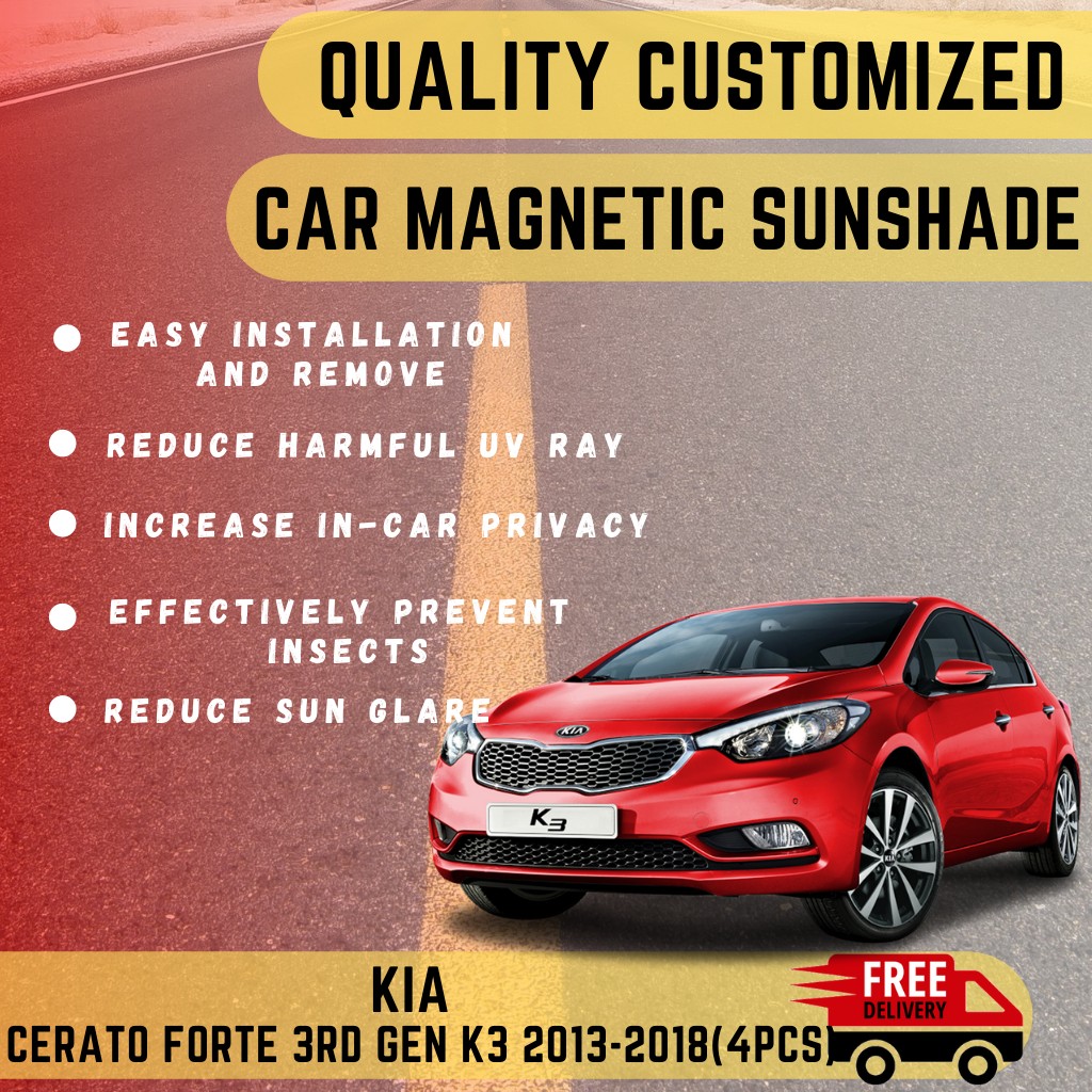 Kia Cerato Forte 3rd Gen K3 2013 2018 4 Pcs Magnetic Car Sunshade Car Accessories Accessories On Carousell