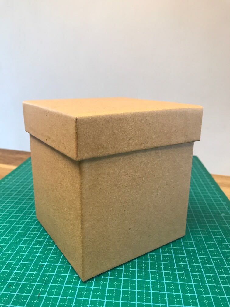 Kraft paper hard cover box (Small), Hobbies & Toys, Stationery & Craft
