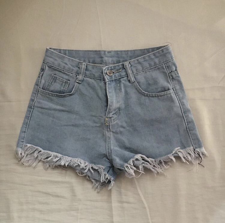 light washed shorts