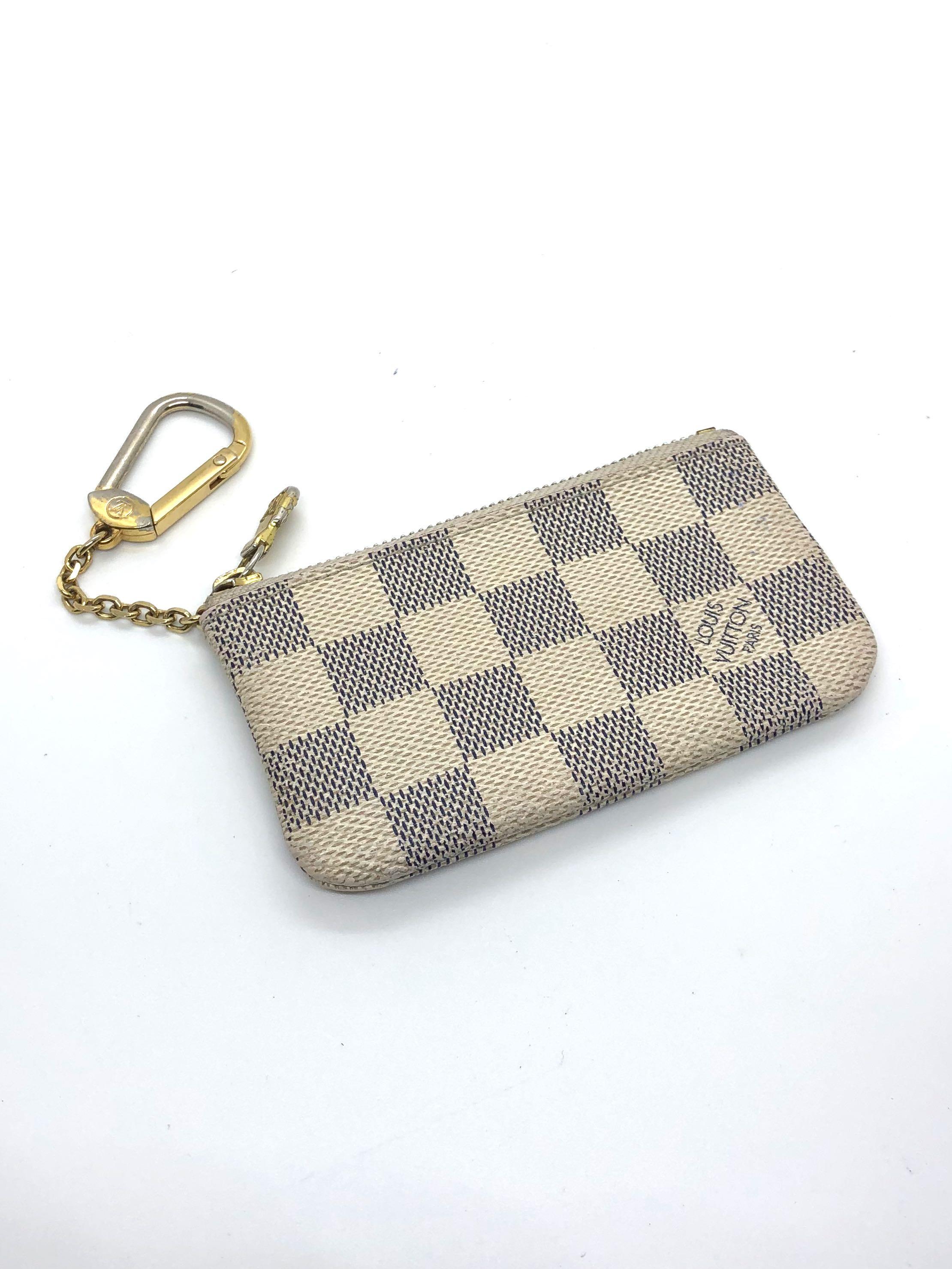 Louis Vuitton Vintage White Damier Azur Pochette Cles Coin Purse, Best  Price and Reviews