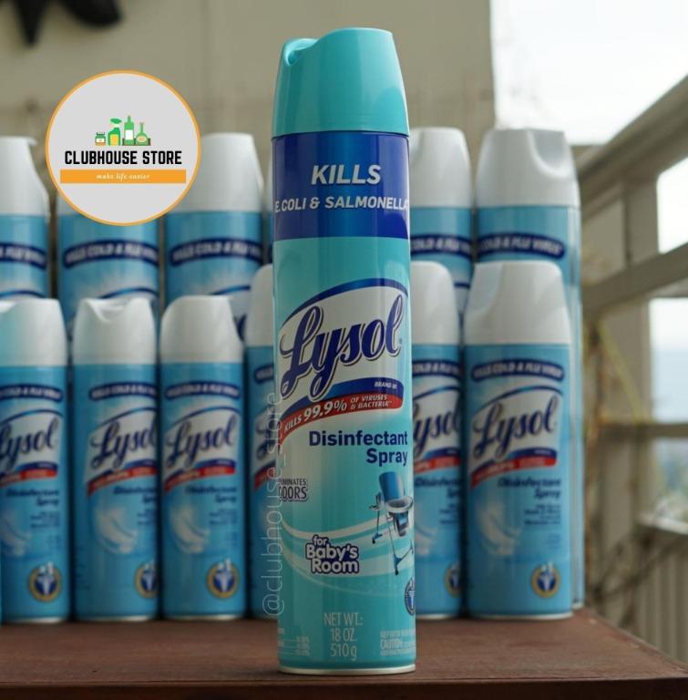 Lysol Disinfectant Spray Baby S Room 510g Furniture Home Living Cleaning Homecare Supplies Detergents On Carousell