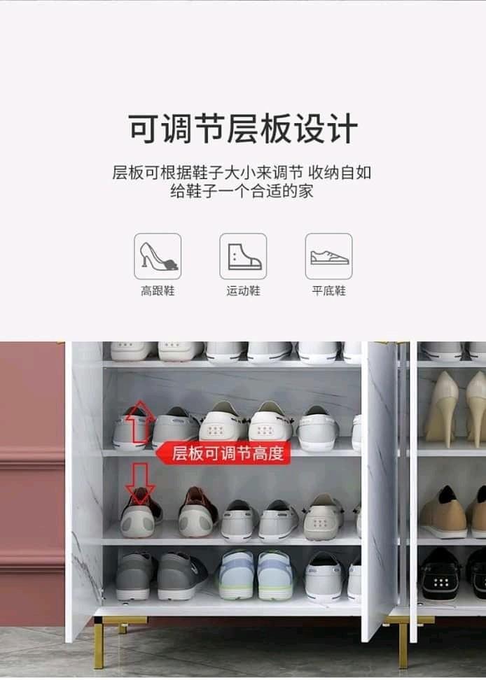 Shoe Rack Marbel Marble Style Shoe Rack 3 Doors, Furniture & Home Living, Home ...