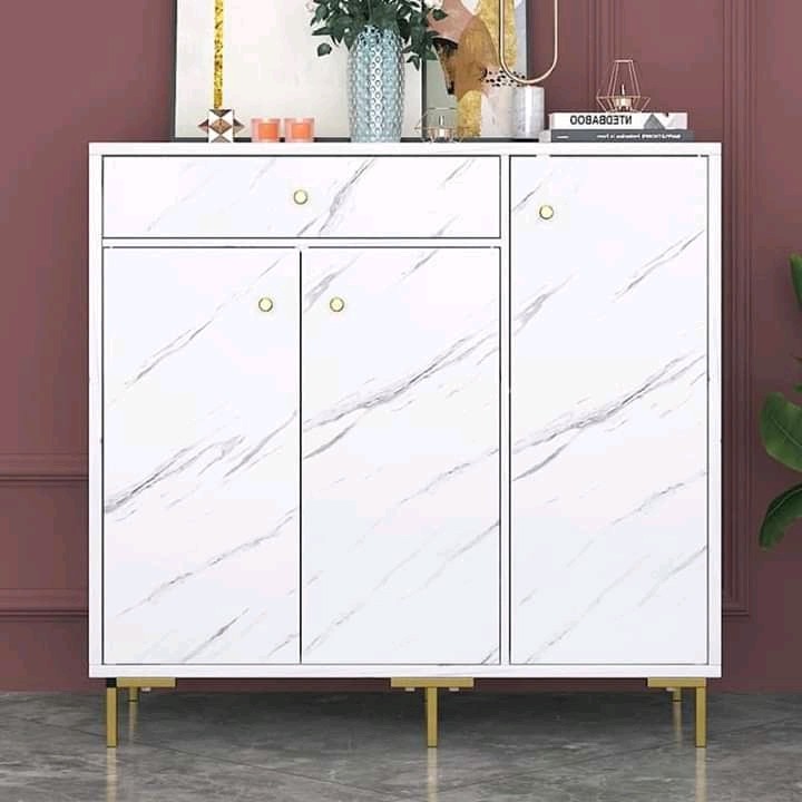 Marble Style Shoe Rack 3 Doors Home Furniture Home Tools And Accessories On Carousell