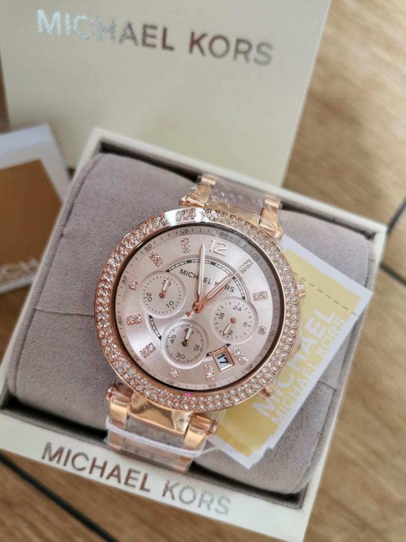 ladies michael kors parker chronograph watch mk5896