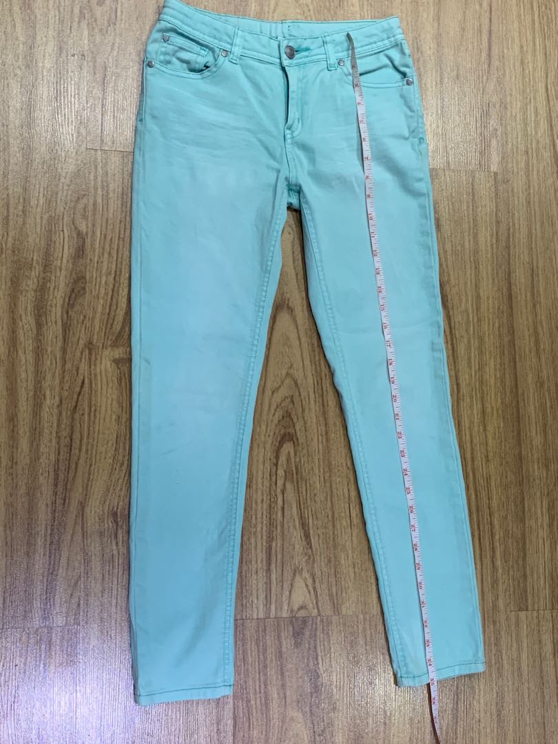 mint green jeans