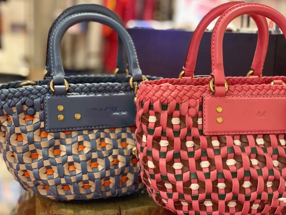 coach woven bag