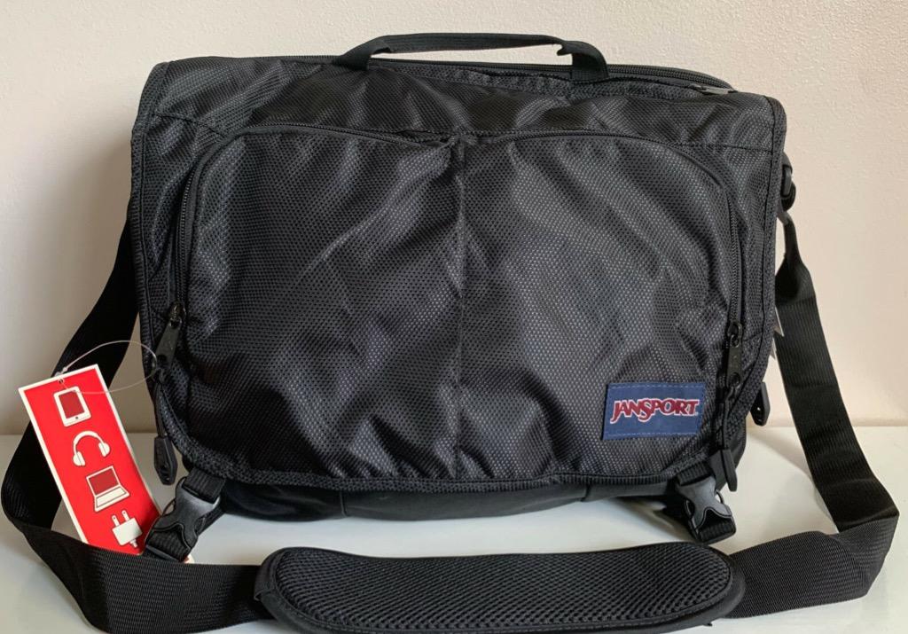 NEW! JANSPORT NETWORK BLACK LAPTOP MESSENGER CROSSBODY SLING BAG SALE
