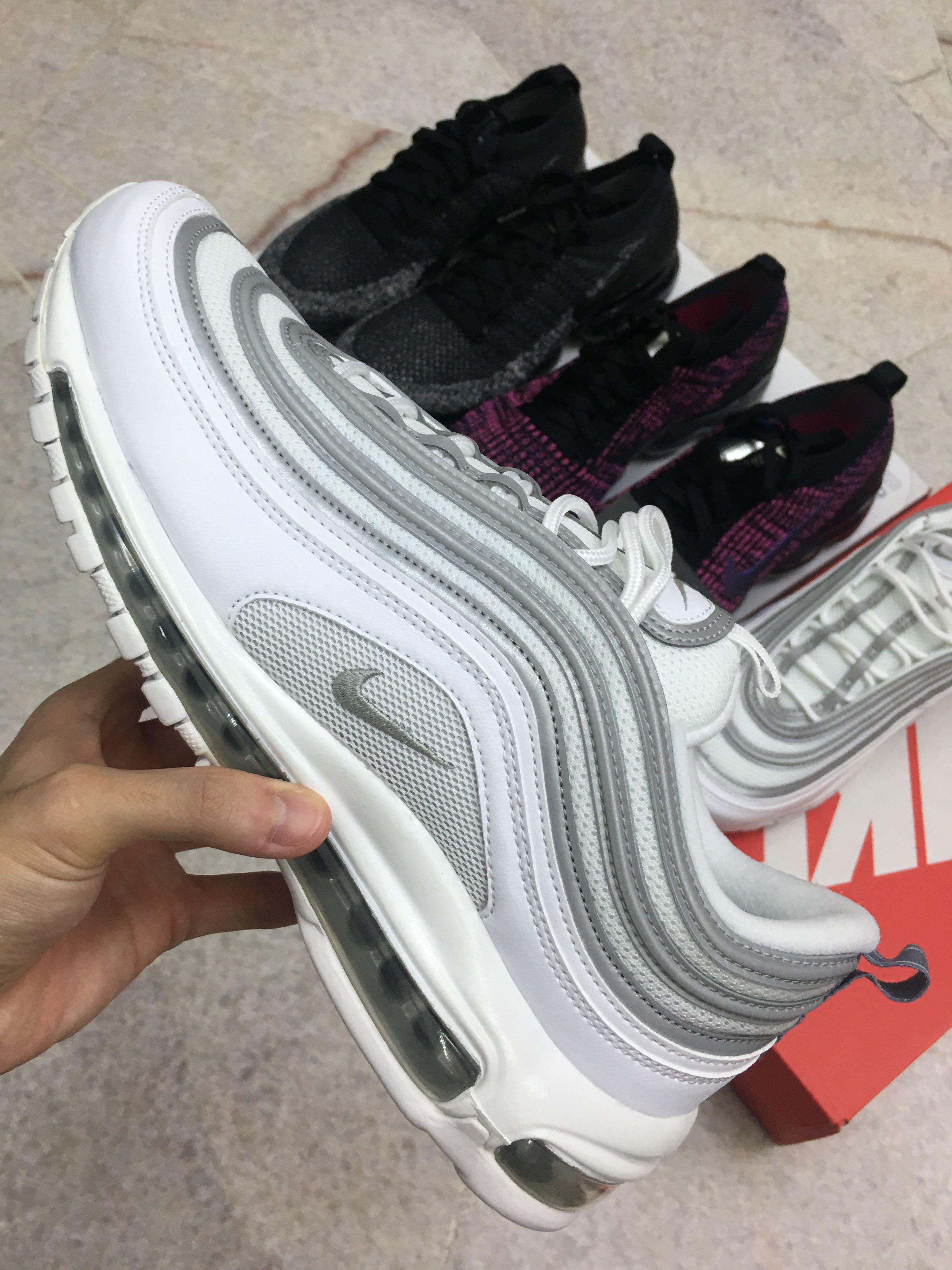 Air max 97 white reflect silver hot sale