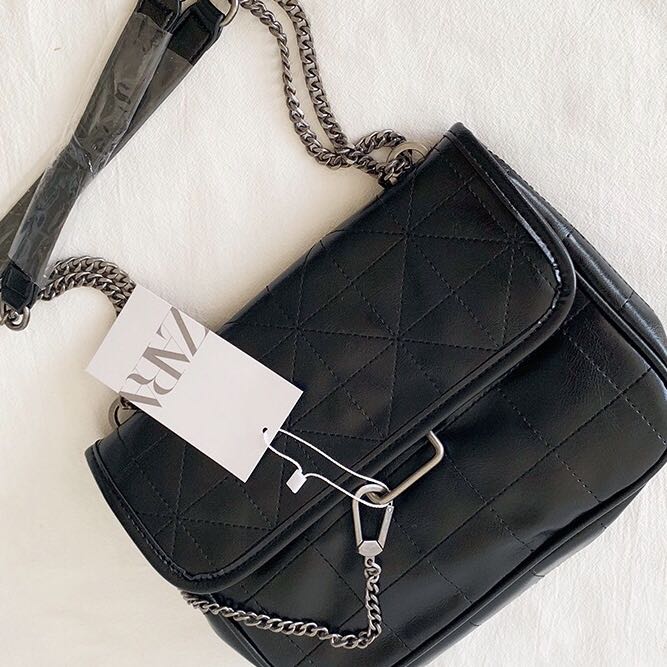 Zara | Bags | Zara Beige Quilted Crossbody Bag With Golden Beaded Handle  Nwt | Poshmark
