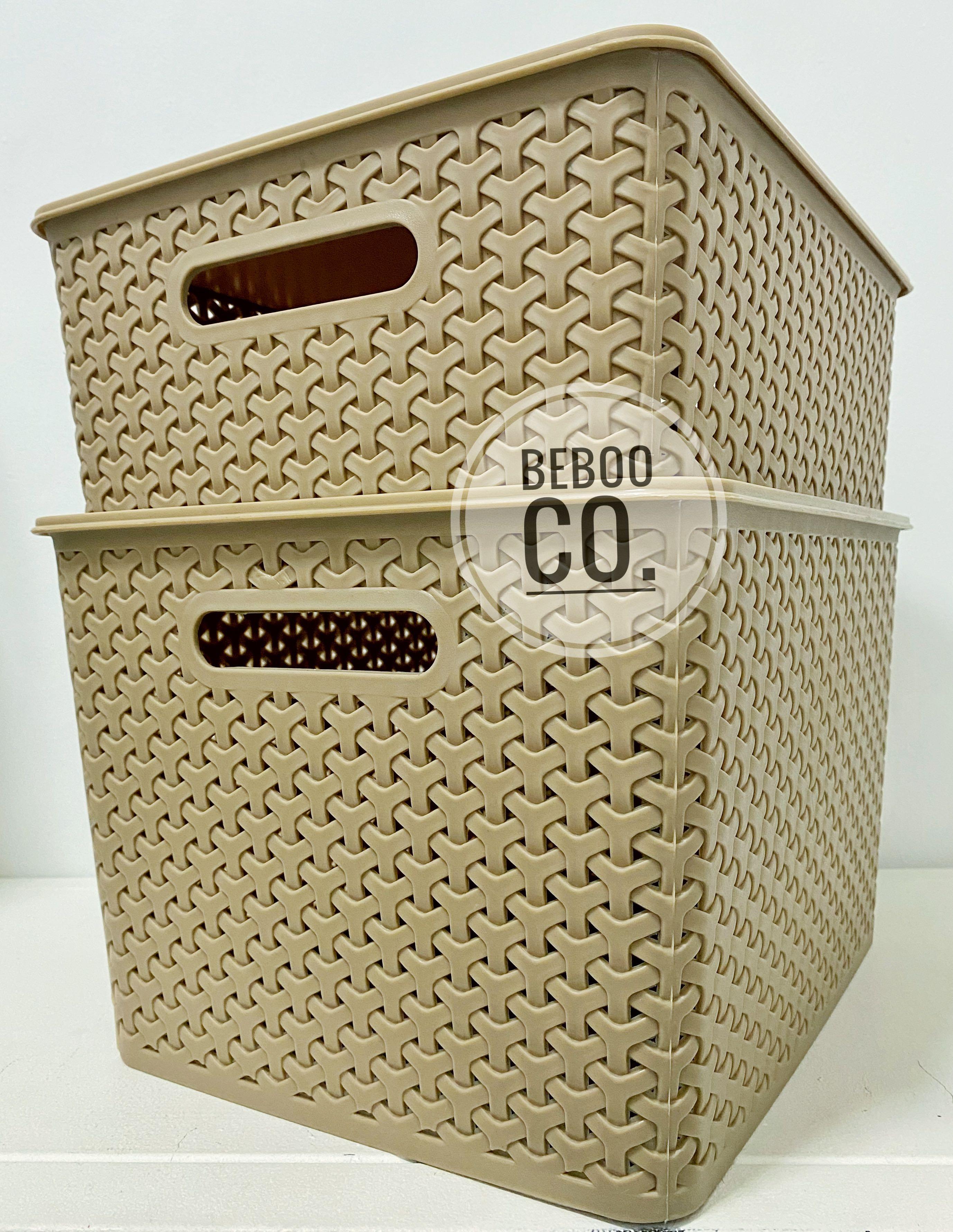 furniture with storage baskets on Plastic Storage Basket Bins With Cover Furniture Home Living Home Improvement Organization Storage Boxes Baskets On Carousell