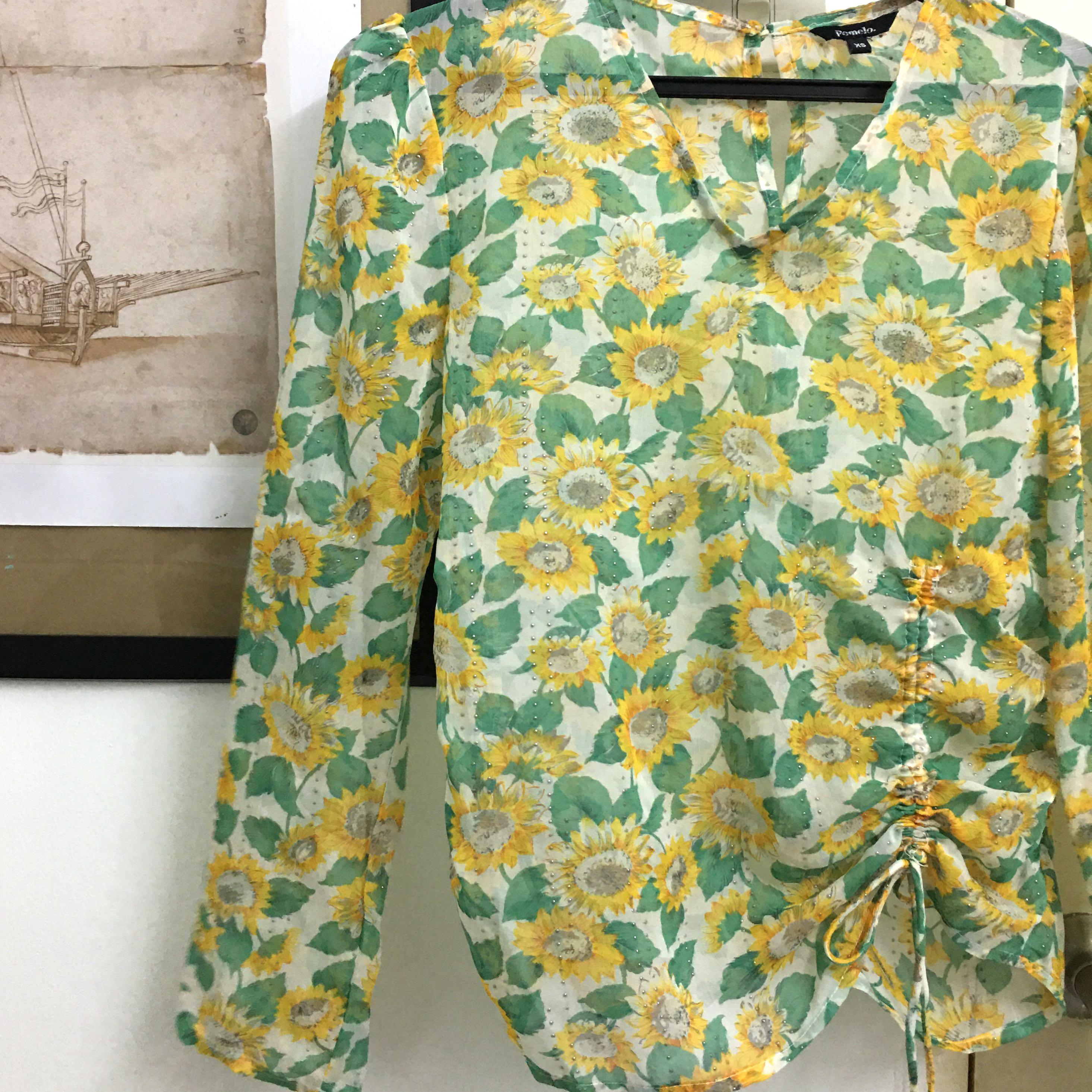 sheer sunflower top