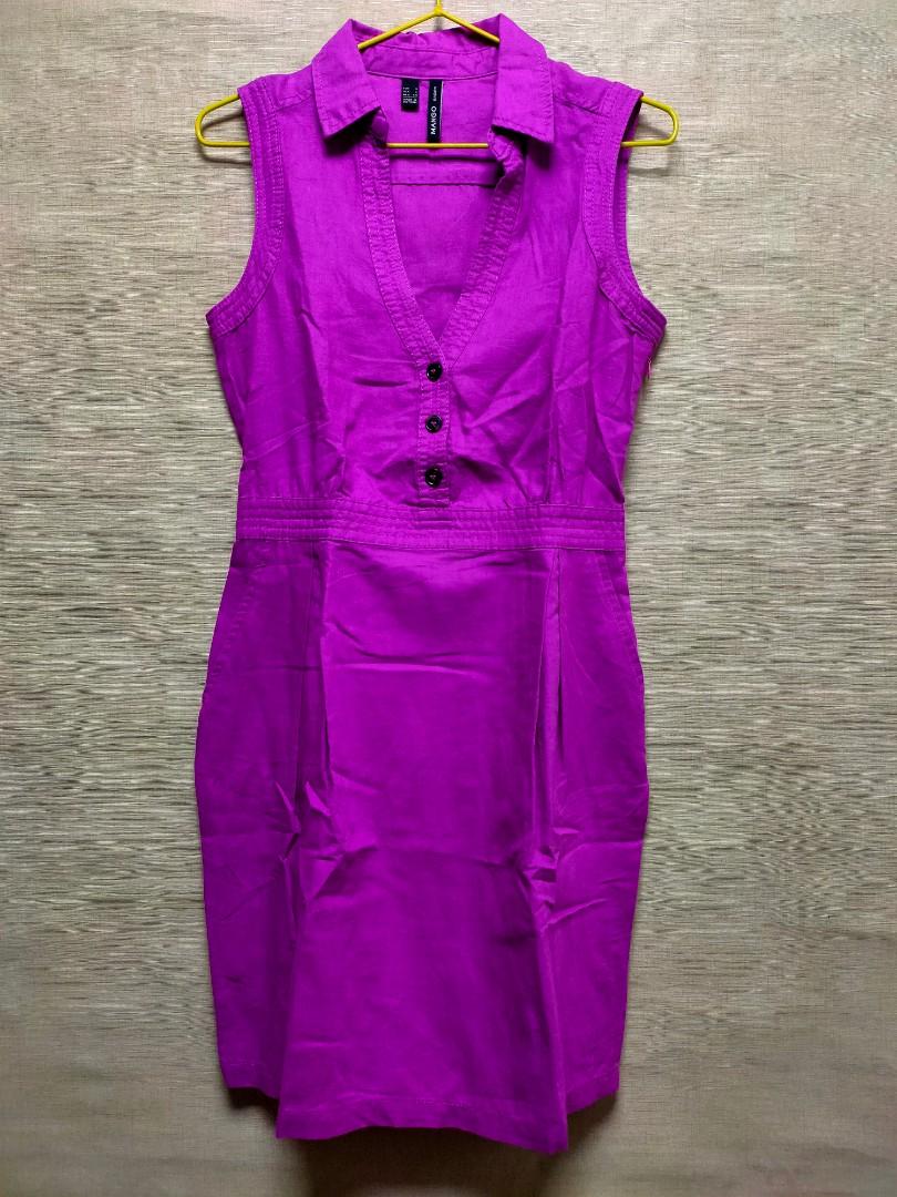Purple Sleeveless Dress (Category: Dresses) located in Manila. Submitted by munchkin_14 (Listing ID 1026527444, Image 1). Description: Used once (for meeting lang) Bagong bago Bought for 2.5k Size: Small Length: Above the knee With secret zipper sa side May dalawang pocket sa front At dahil branded syempre maganda ang tela Lakas Makasosyal nito ses lalo pag maputi ka pa..