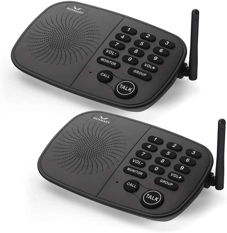 Q075 Wireless Intercom System Hosmart 1 2 Mile Long Range 10 Channel Security Wireless Intercom System For Home Or Office 2019 New Version 2 Stations Black Electronics Others On Carousell