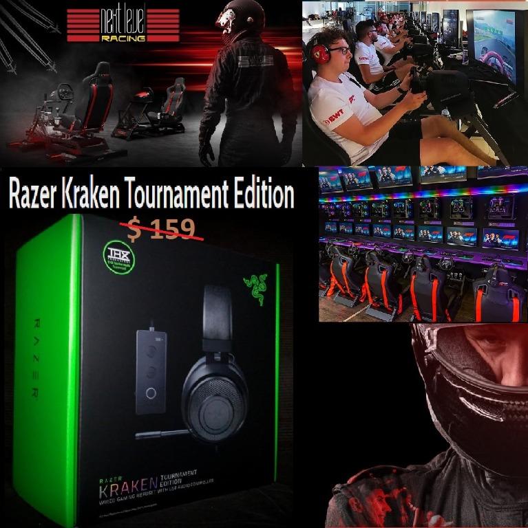 Razer Kraken Tournament Edition Wired Gaming Headset With Usb Audio Controller Black 1y Tg Razer Viper
