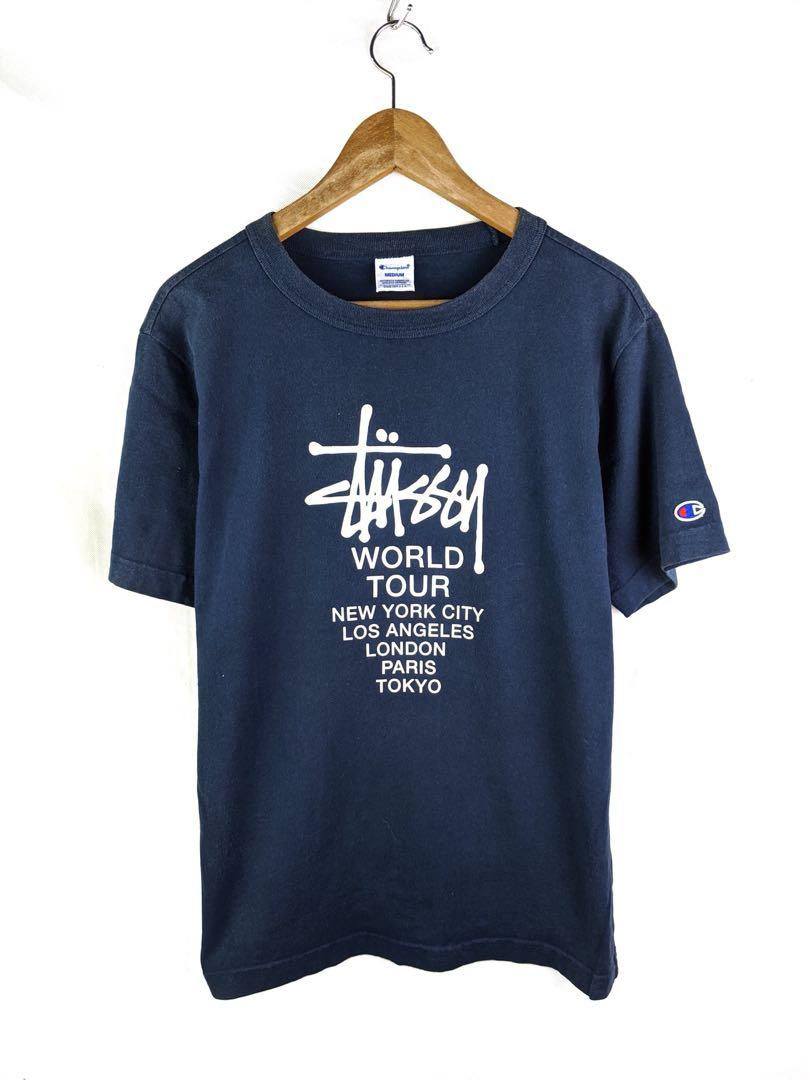 STUSSY CHAMPION COLLABORATION TEE, Men's Fashion, Tops & Sets