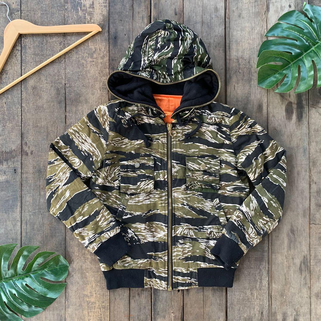 Tiger stripe bomber deals jacket