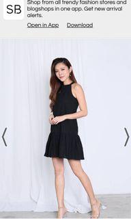 Topazette summer drop waist halter dress
