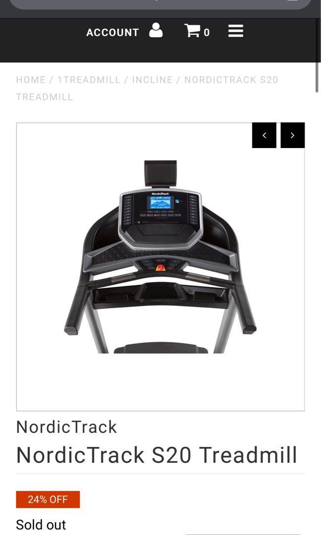 Nordictrack deals s20 treadmill
