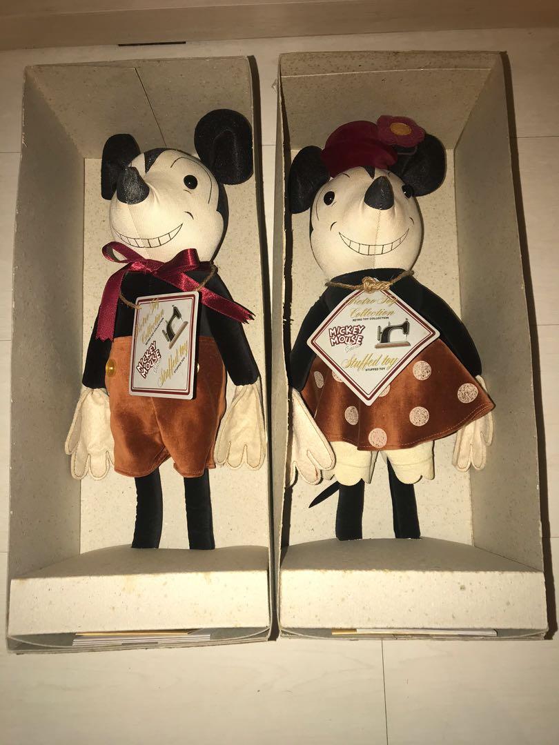 vintage mickey and minnie mouse stuffed animals