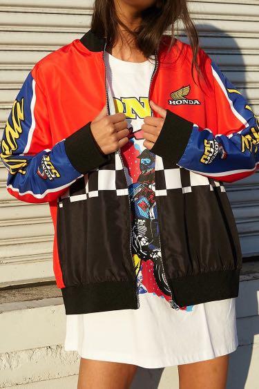 VINTAGE RACE CAR WINDBREAKER OVERSIZED JACKET DISCOUNTED