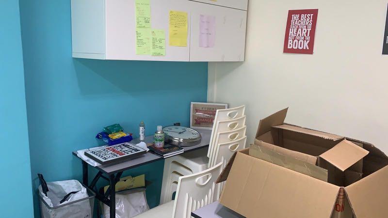 White stackable plastic chairs (Category: Chairs) located in Singapore. Submitted by ravpreet (Listing ID 1026682152, Image 1). Description: Condition 9/10 Reason for selling: moving house $5 each chair I have 9 Arrange own pickup .