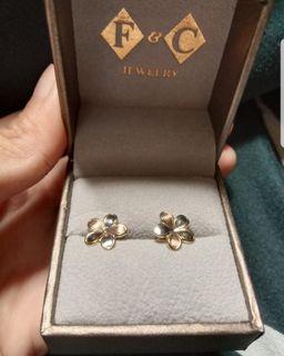 14K Tricolor Gold Earrings